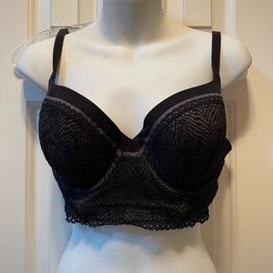 Victoria Secret black lace Demi bra. Size 36D
